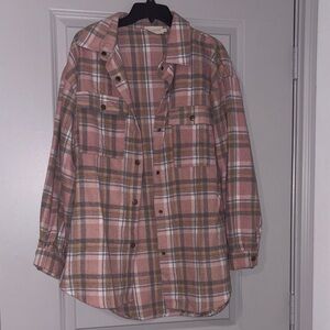 Plaid Oversized Button-Up Flannel